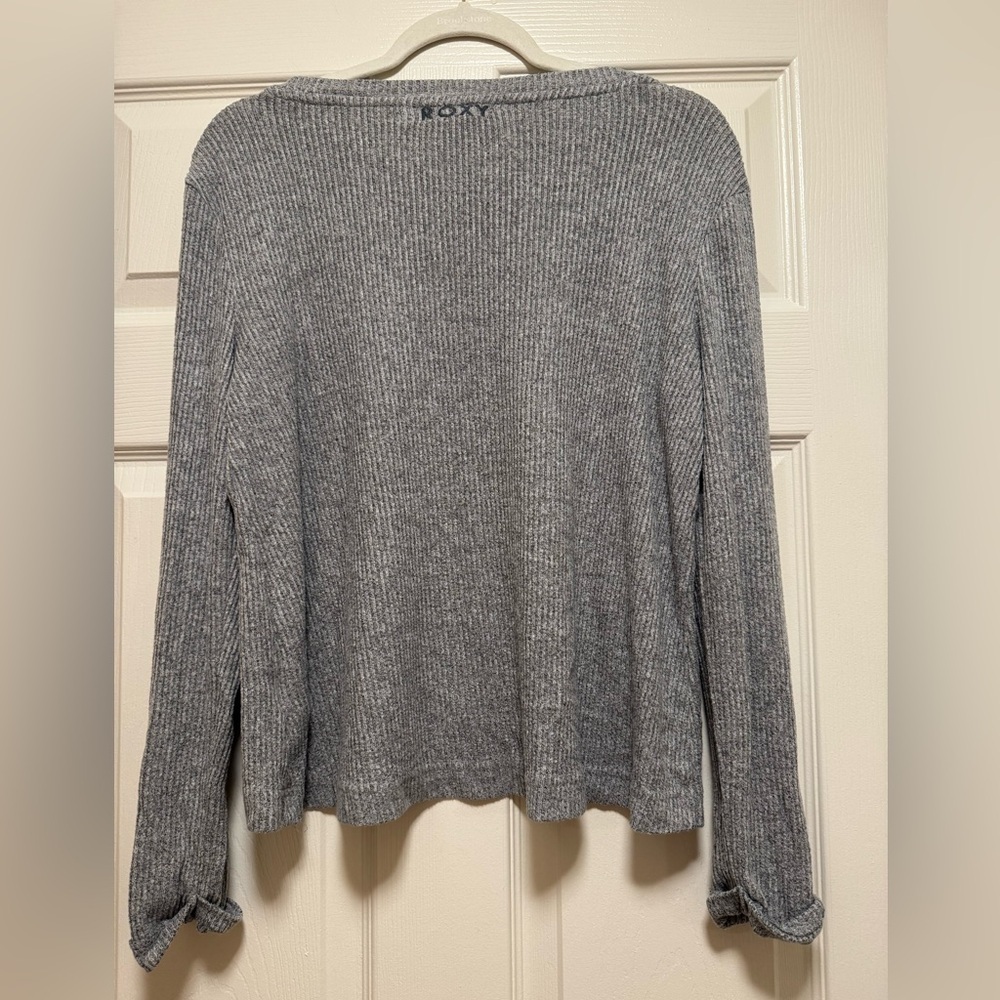 Roxy Gray Ribbed Women's long sleeve - Picture 5 of 8